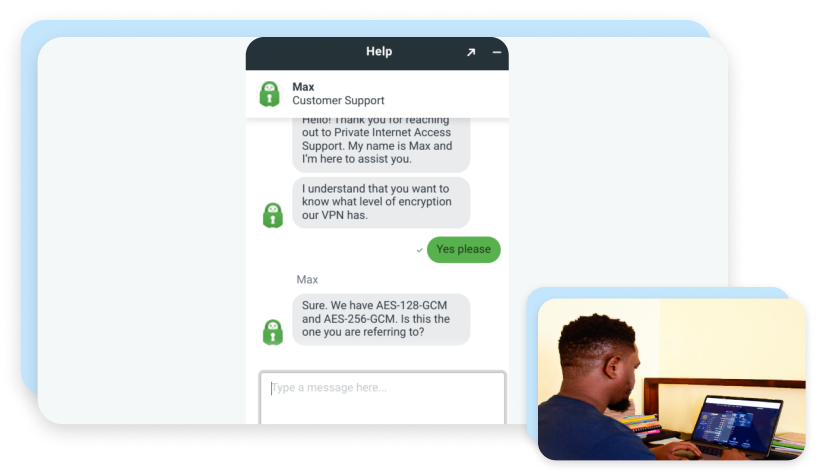 VPN live chat support