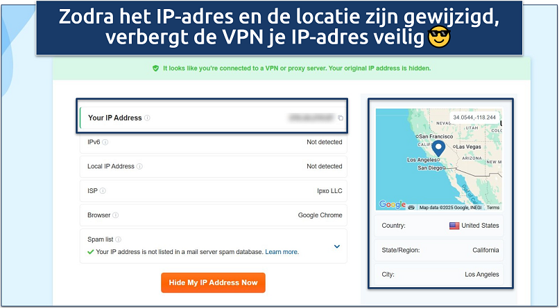 Screenshot showing the The How To Guide IP checker tool